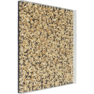 Tableau 3D fleurs dorées Kare Design