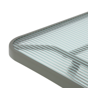 Table de jardin pliante acier + 4 assises ANCONA