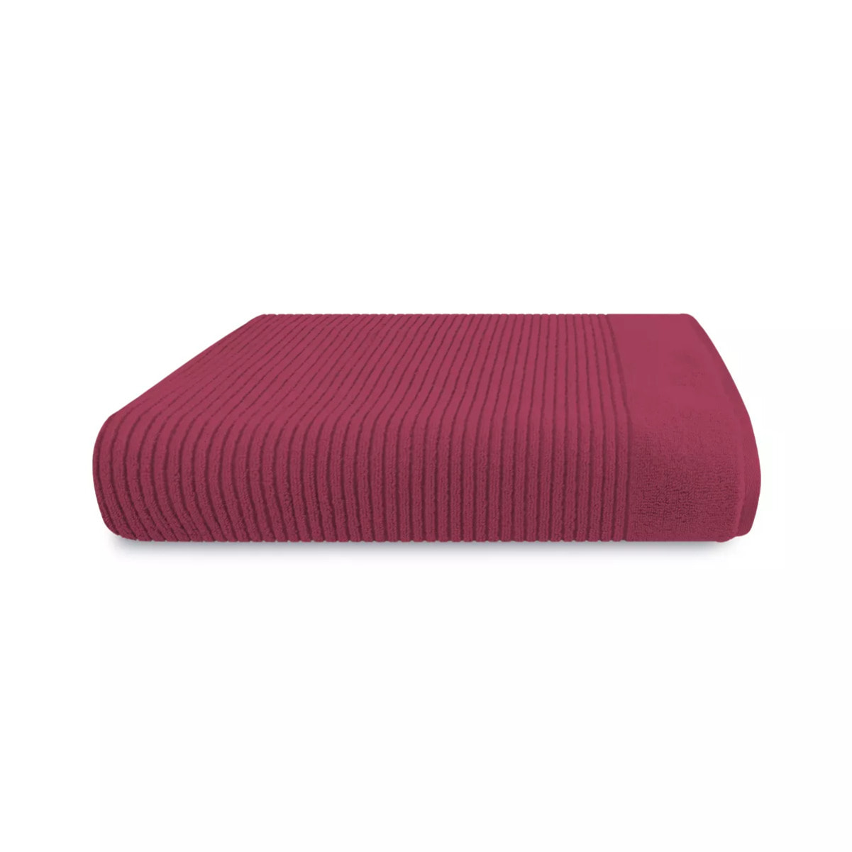 Drap de douche pur coton 560 g/m² uni rose rouge Vitae pivoine