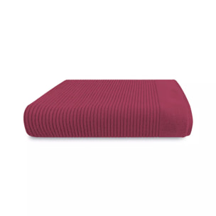 Drap de douche pur coton 560 g/m² uni rose rouge Vitae pivoine