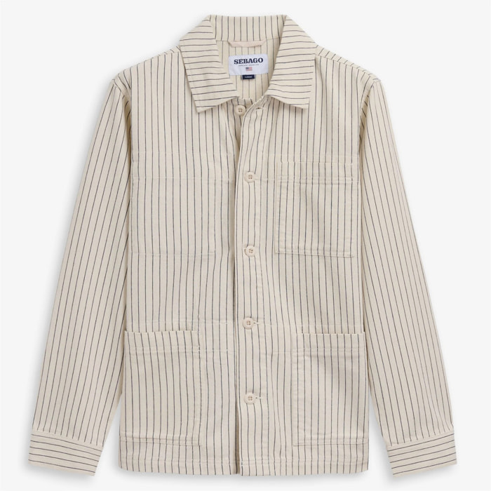 Sebago - Giacche Uomo Donna Bianco - Dorr Stripes
