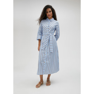 Vestito lungo a righe