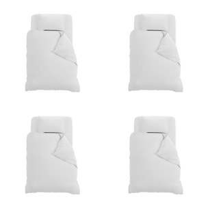 PARURE COPRIPIUMINO NATURAL COLOR PIAZZA E MEZZA - 100% COTONE MADE IN ITALY