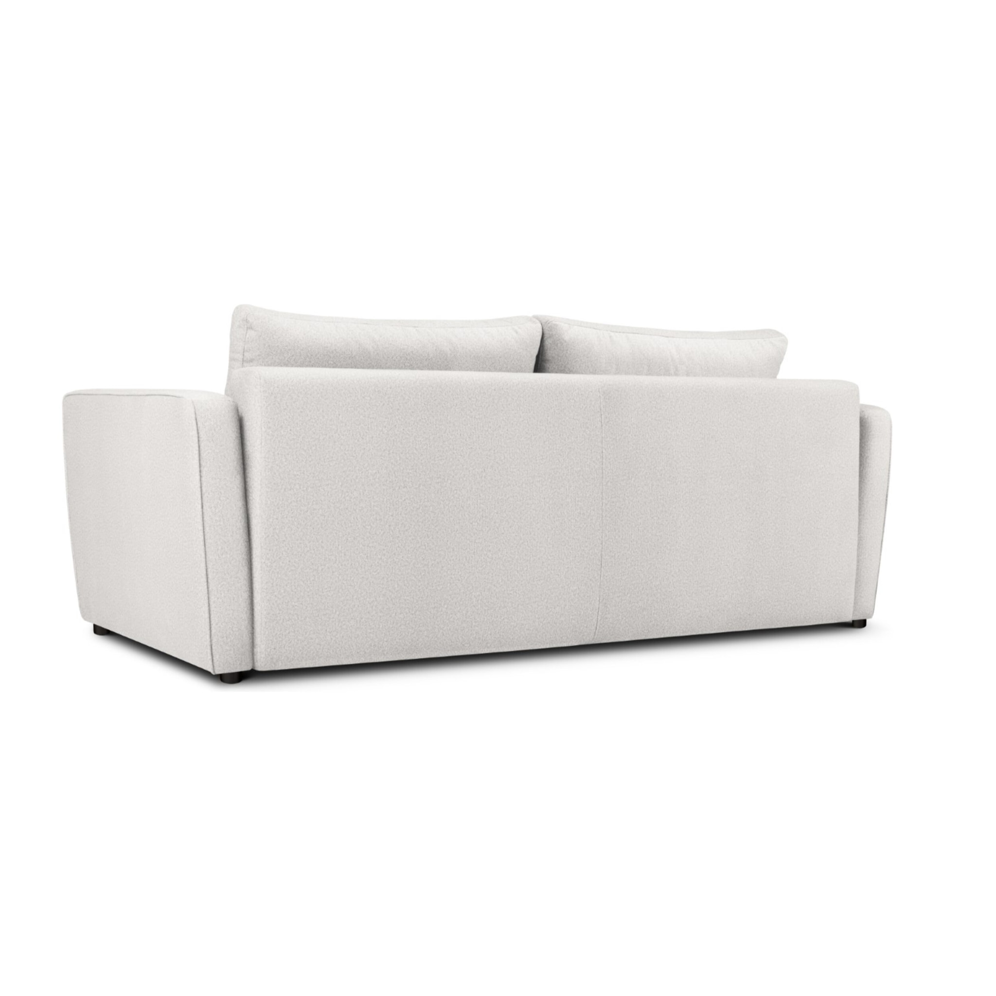 Canapé convertible avec coffre de rangement "Madrid" 3 places en tissu structurel gris clair