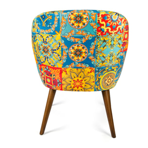 Poltrona Excelsa Trinacria poliestere e multistrato 70,5x65x83 cm multicolore