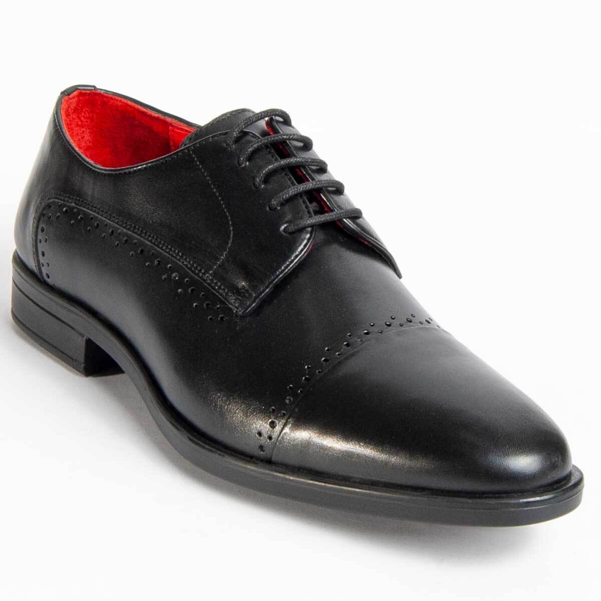 Zapato Oxford De Piel - Negro