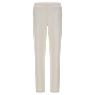 Pantaloni in felpa bonded effetto lana a trecce