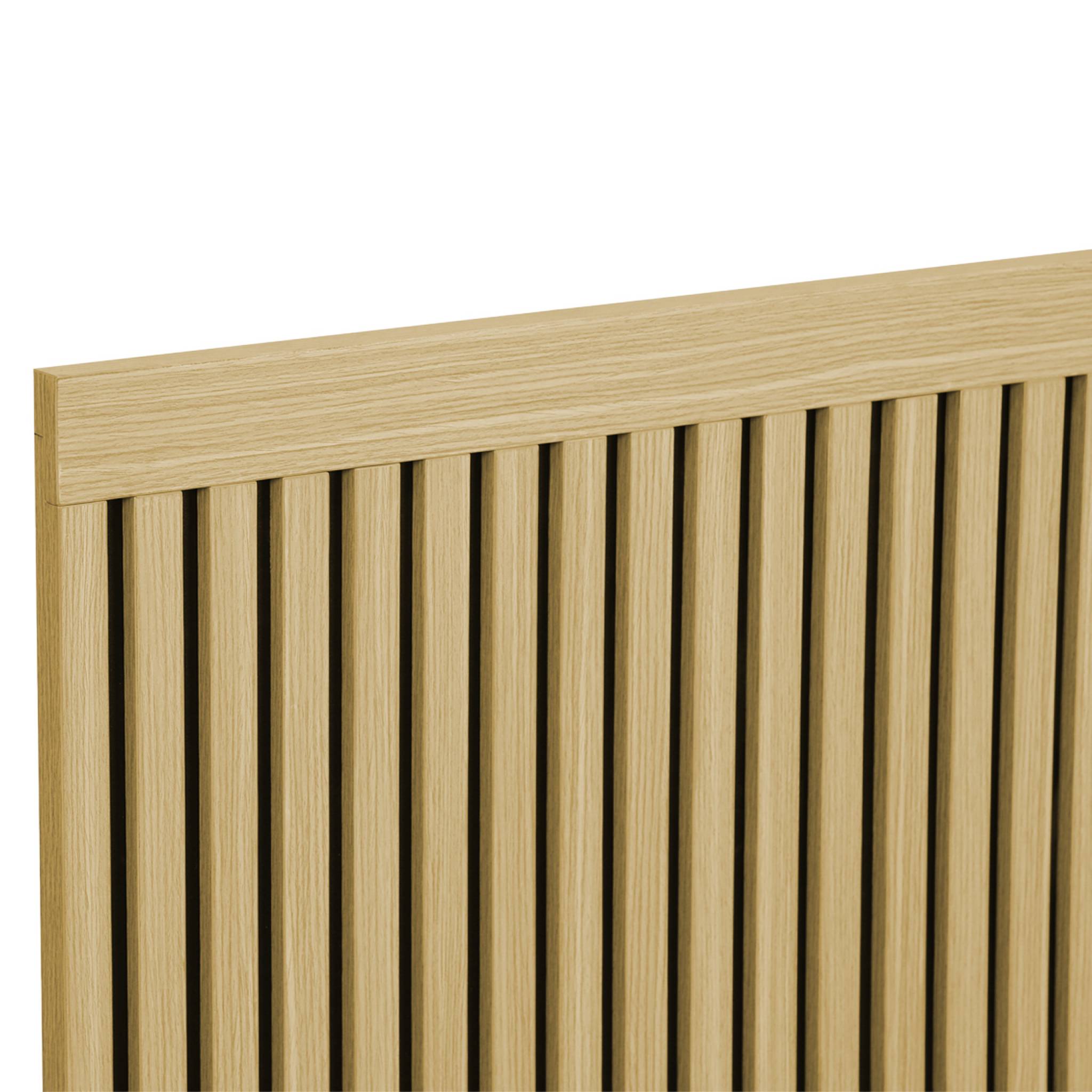 Tête de lit décor bois tasseaux décoratifs 140cm  HEDDO