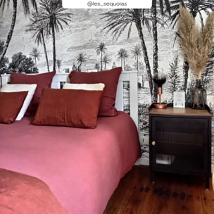 Table de chevet en métal gris métallisé - Gauthier