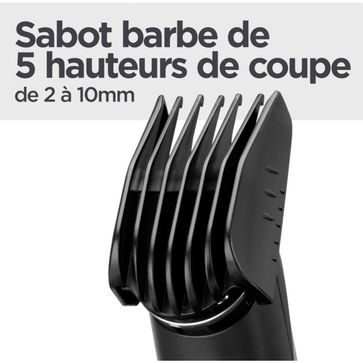 Tondeuse barbe BABYLISS T812E, 14 hauteurs de coupe, précision 0,5 mm, autonomie 180 mn