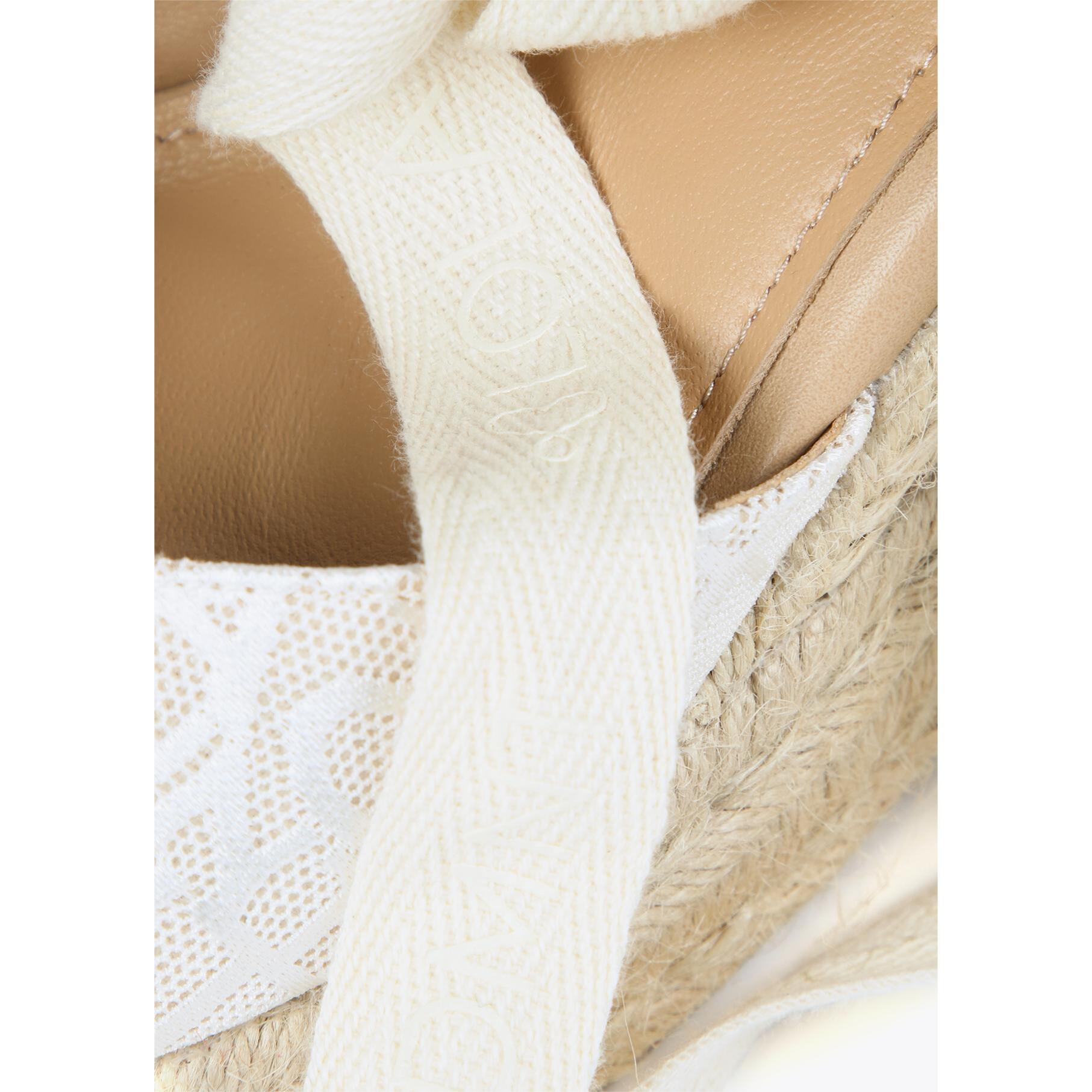 Zeppe effetto fibra naturale monogramma