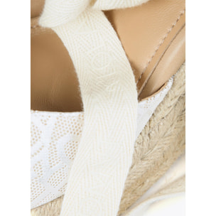 Zeppe effetto fibra naturale monogramma