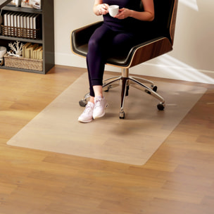 Alfombrilla Protectora para Suelos 100x150 cm Alfombra para Silla de Escritorio para Oficinas para el Hogar Transparente