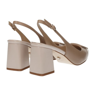 Décolleté sling back Donna Tata Italia Beige