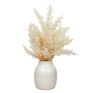 Composition florale James H.36cm blanc