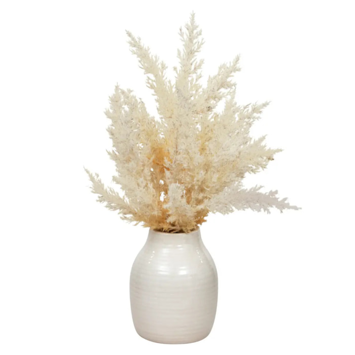 Composition florale James H.36cm blanc