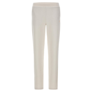 Pantaloni in felpa bonded effetto lana a trecce