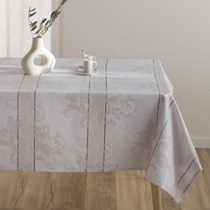 Nappe anti-tâches jacquard CHAROLAISE BEIGE