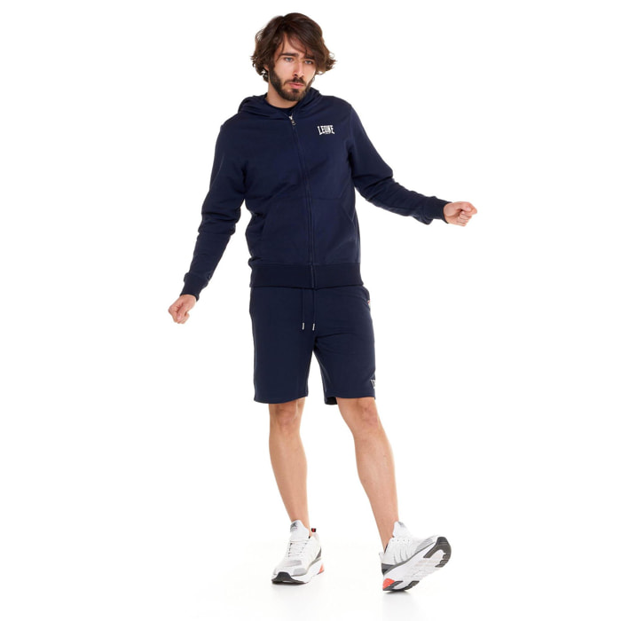 Leone Basic Sudadera con capucha y cremallera para hombre