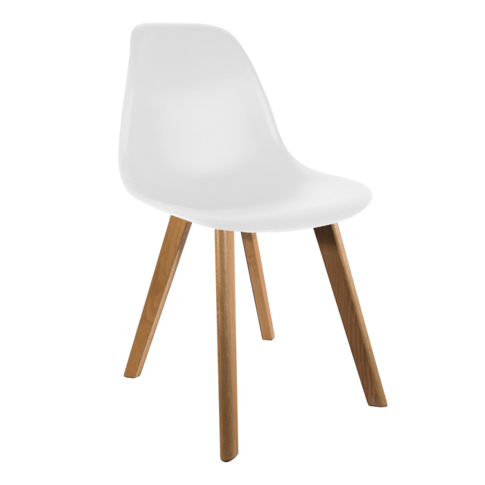 Chaise Scandinave Coque Blanche - Lot De 4