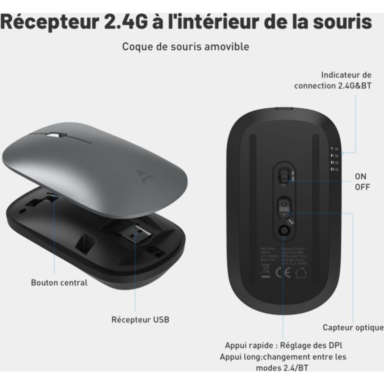 Clavier + Souris ADEQWAT Combo KM21