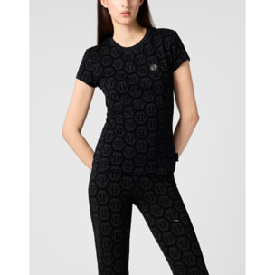 PHILIPP PLEIN Sexy Pure Fit T-Shirt Jacquard Monogram Monogram