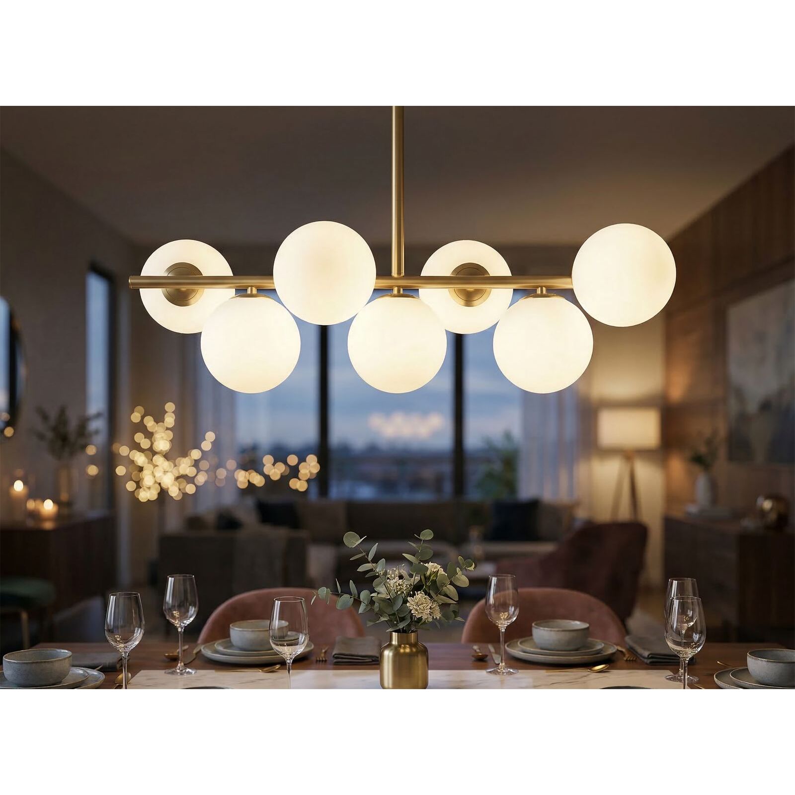 LAMPADARIO GLAMY 7 LUCI CM 81x30x74