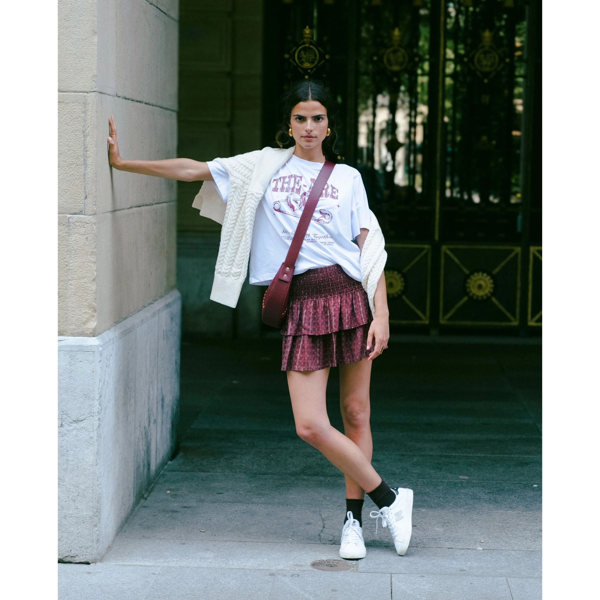 Camiseta de mujer manga corta con serigrafía