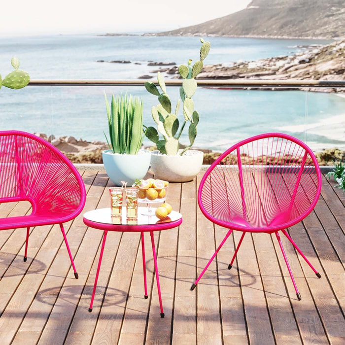 Table d'appoint Acapulco Mono rose Kare Design