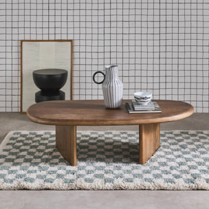 Table basse ovale bois de manguier SHIVA