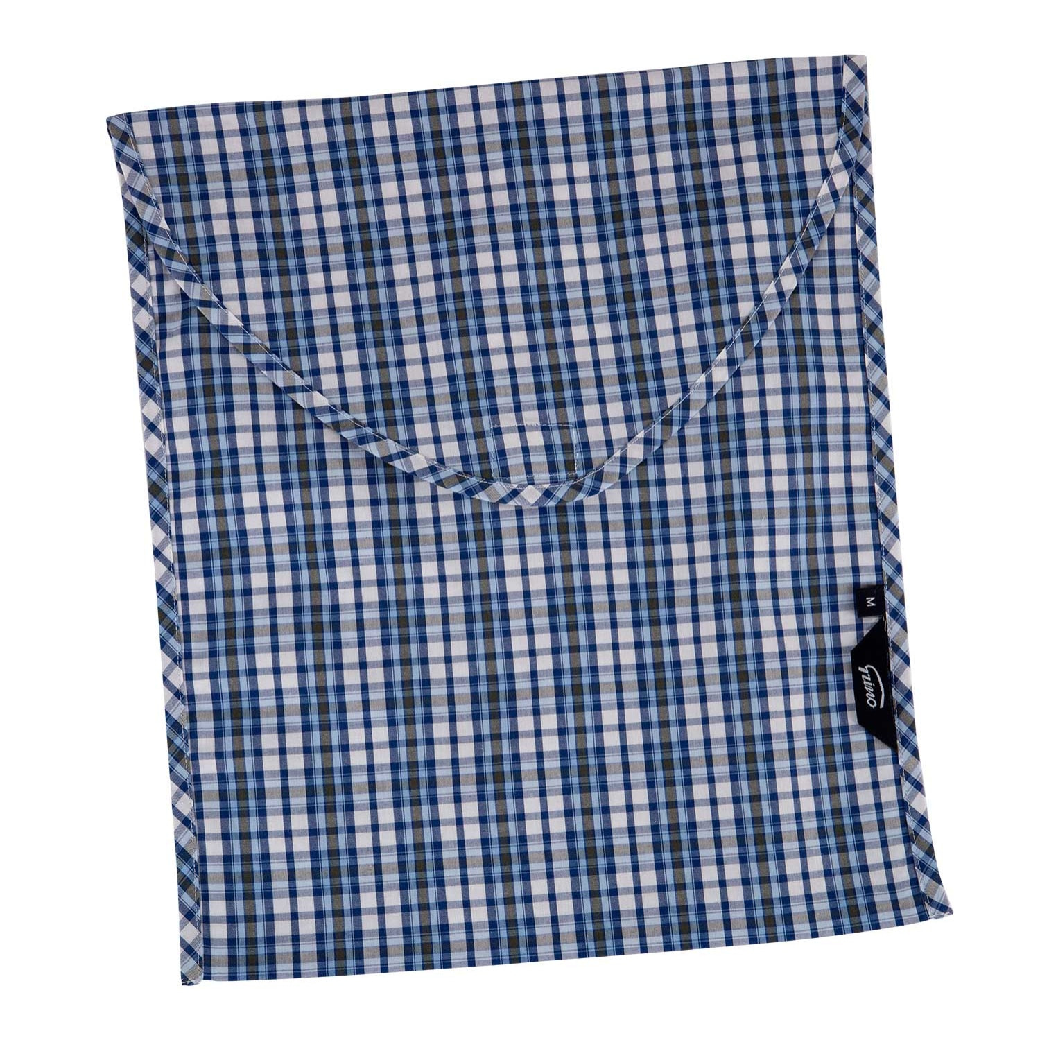 Pigiama leggero UOMO cotone quadretto bianco. ROYAL. ROYAL scuro
