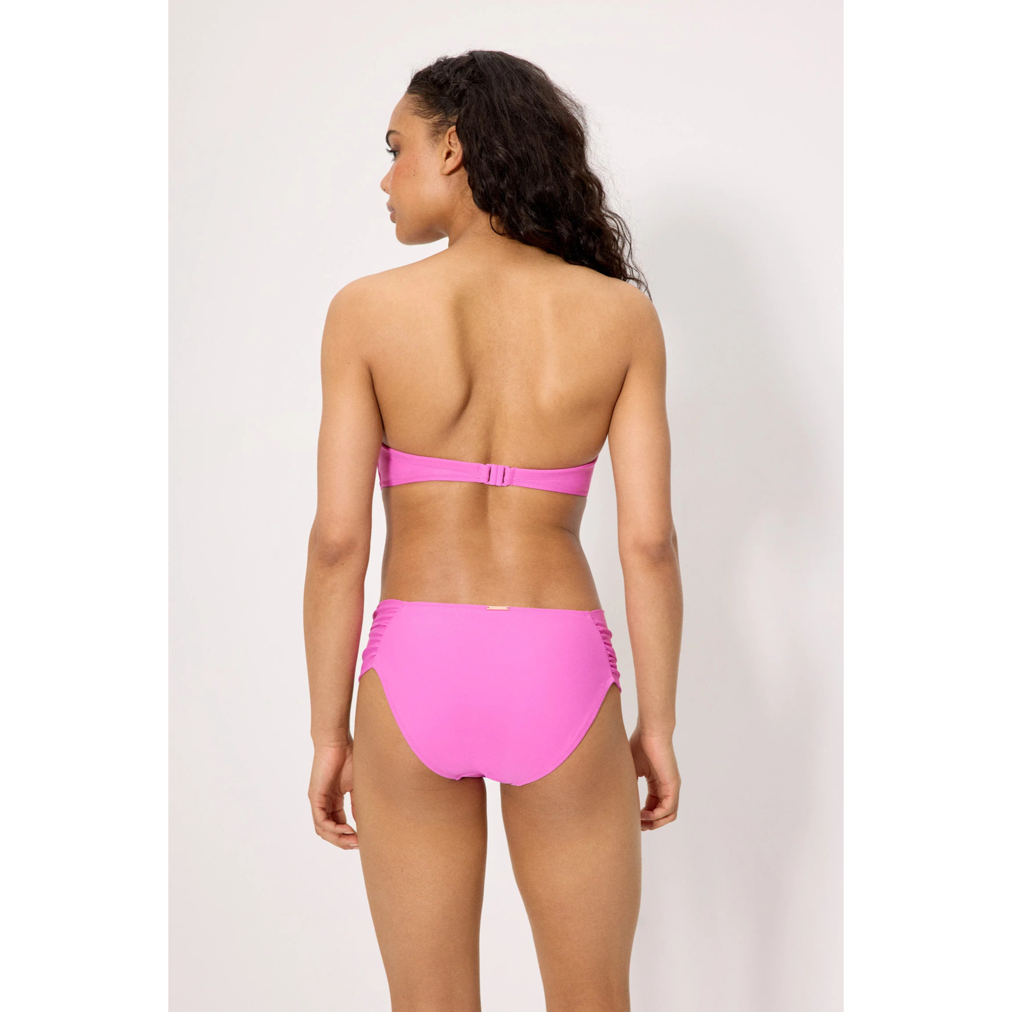 Slip bikini midi modellante Rosa