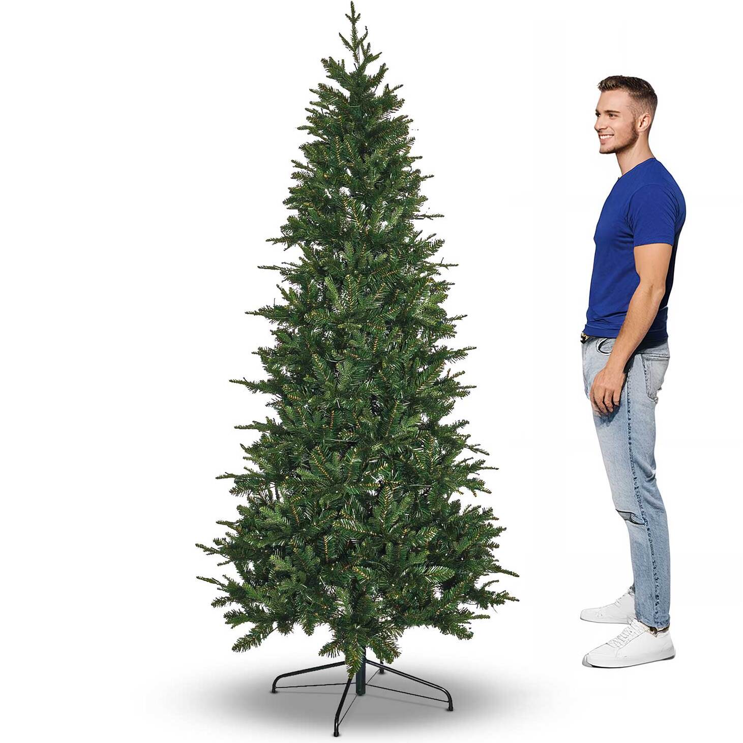 Venere - Albero di Natale effetto realistico in PE e PVC ø95x180H, 1187 rami