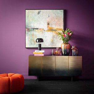 Peinture Frame Dust 120x120cm dorée Kare Design