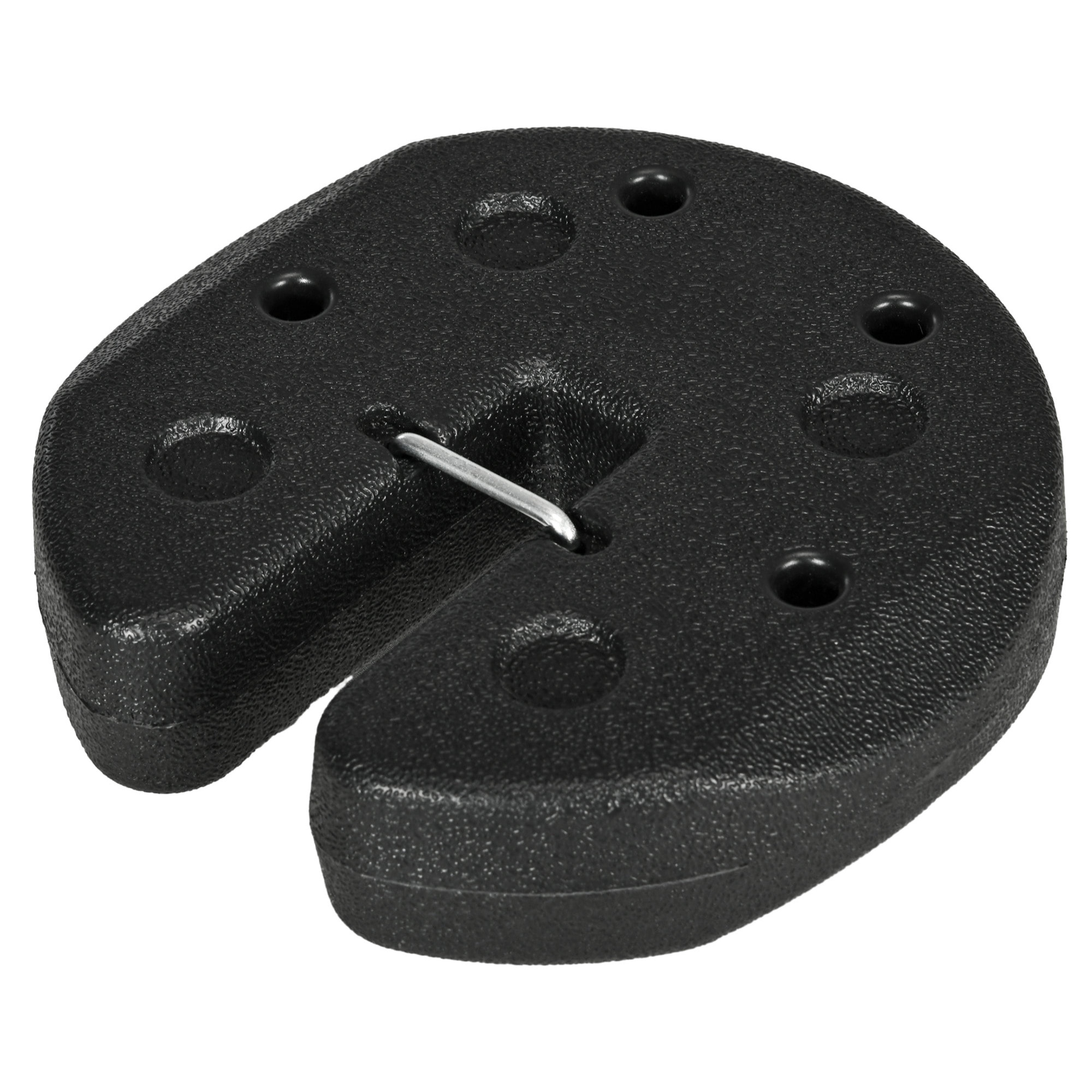 Lot de 4 poids de lestage pour tonnelle barnum tente dim. Ø 22 x 5,5H cm HDPE noir
