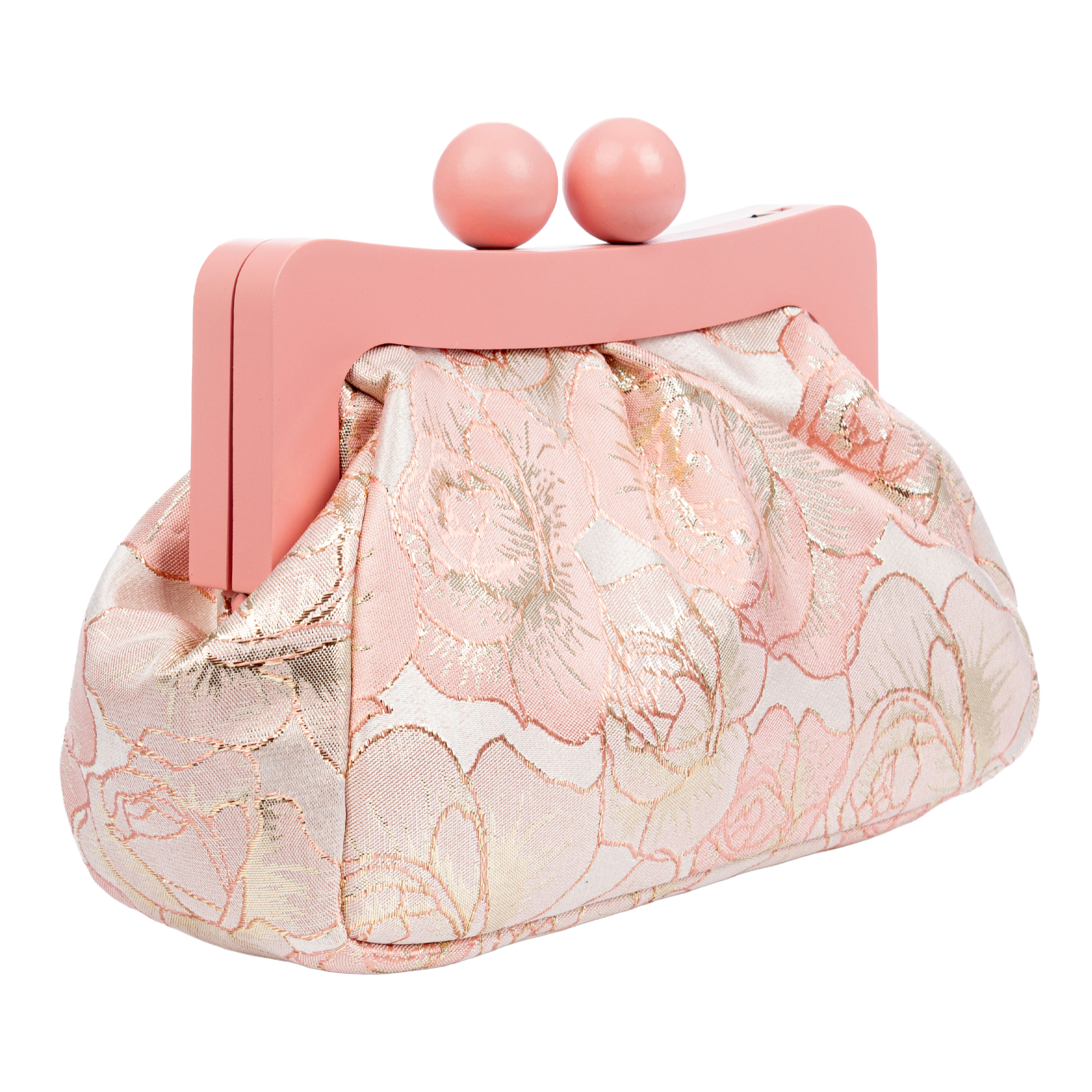 Bormida Bolso bandolera Mujer. Fabricado en madera y tela con diseños florales.