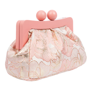 Bormida Bolso bandolera Mujer. Fabricado en madera y tela con diseños florales.