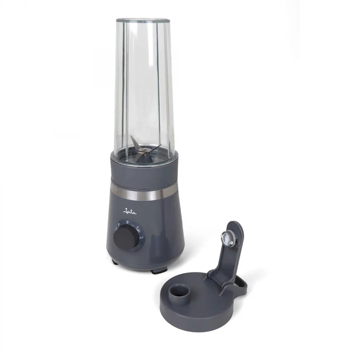 Batidora de vaso portátil JATA JEBT1001 de 600 W. 4 cuchillas. 2 velocidades + pulse. Pica hielo