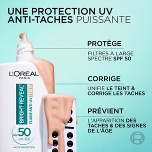 L'Oréal Paris Bright Reveal Fluide Anti-UV SPF 50 Teinte Claire Niacinamide 50ml