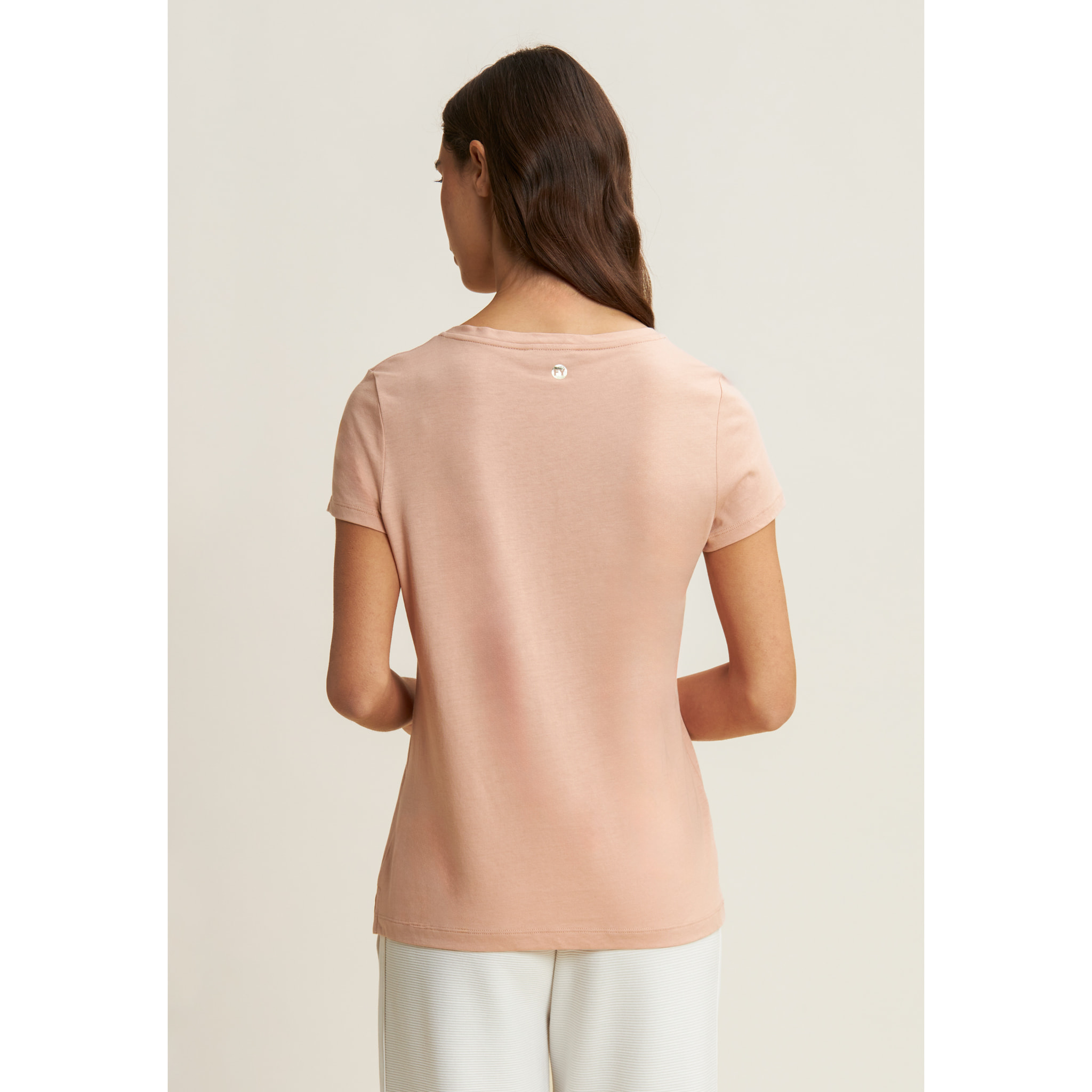 T-shirt regular con grafica oro chiaro