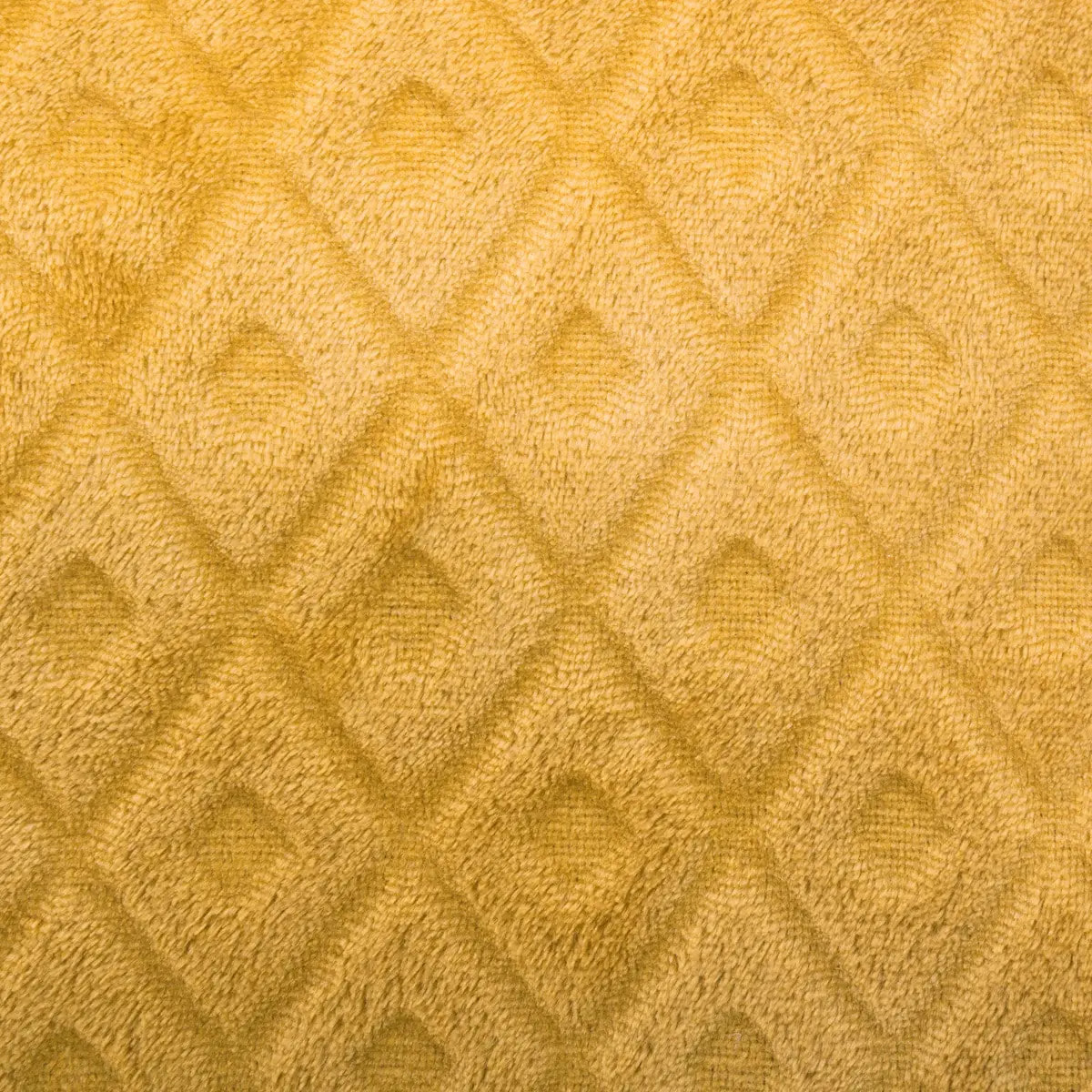 Coussin losanges - flanelle - jaune ocre - 40x40 cm