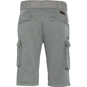 BERMUDA ARMY MULTIPOCKET CON CINTURA TWILL COTONE SCHOTT GREY