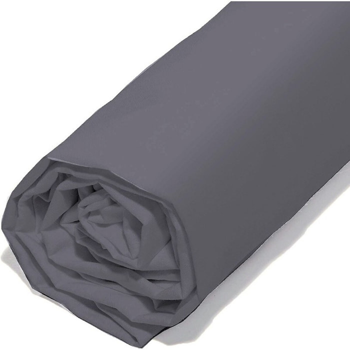 Drap Housse - Bonnet:30cm 100%coton Bio 57fils Anthracite