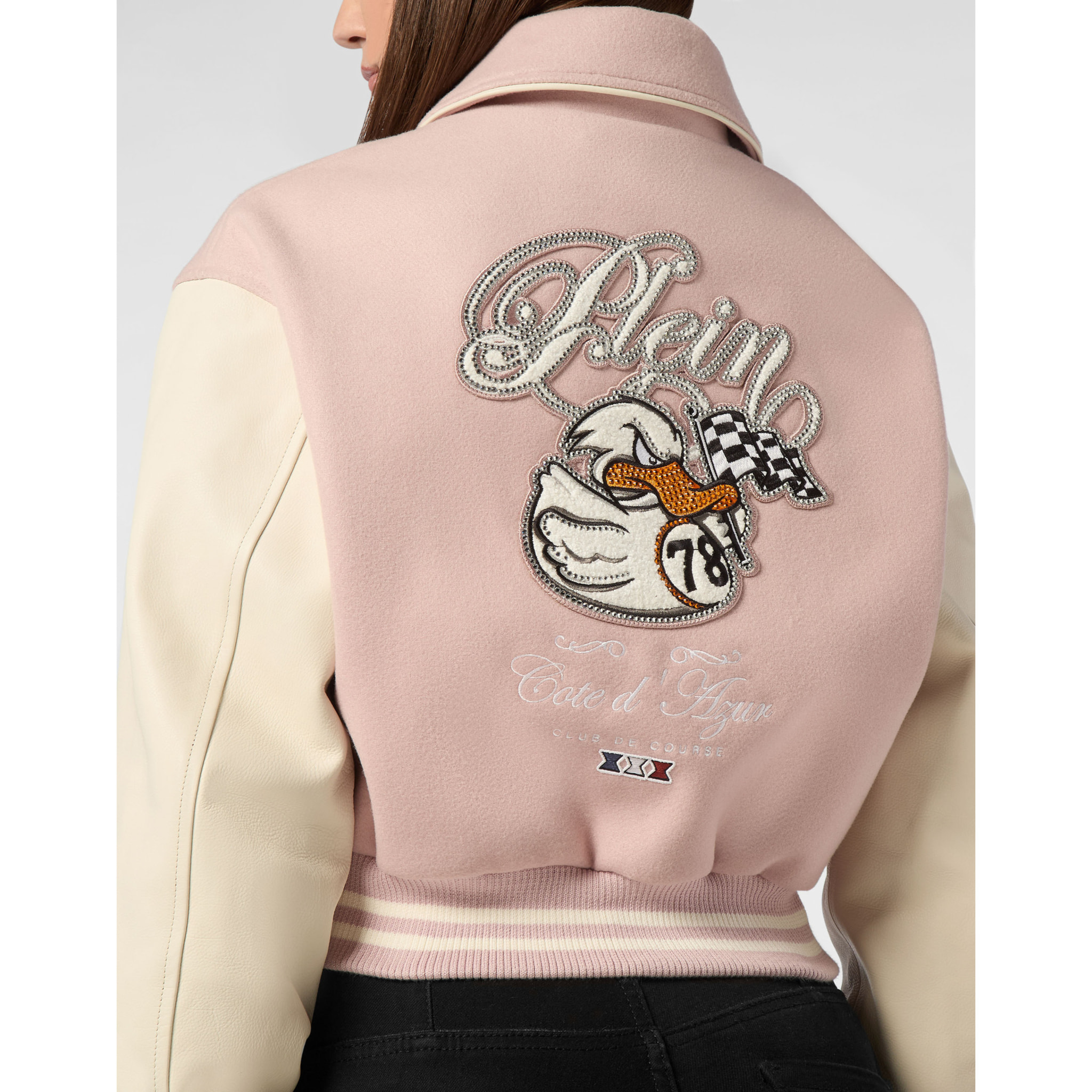 PHILIPP PLEIN Bomber de cuero DUCK