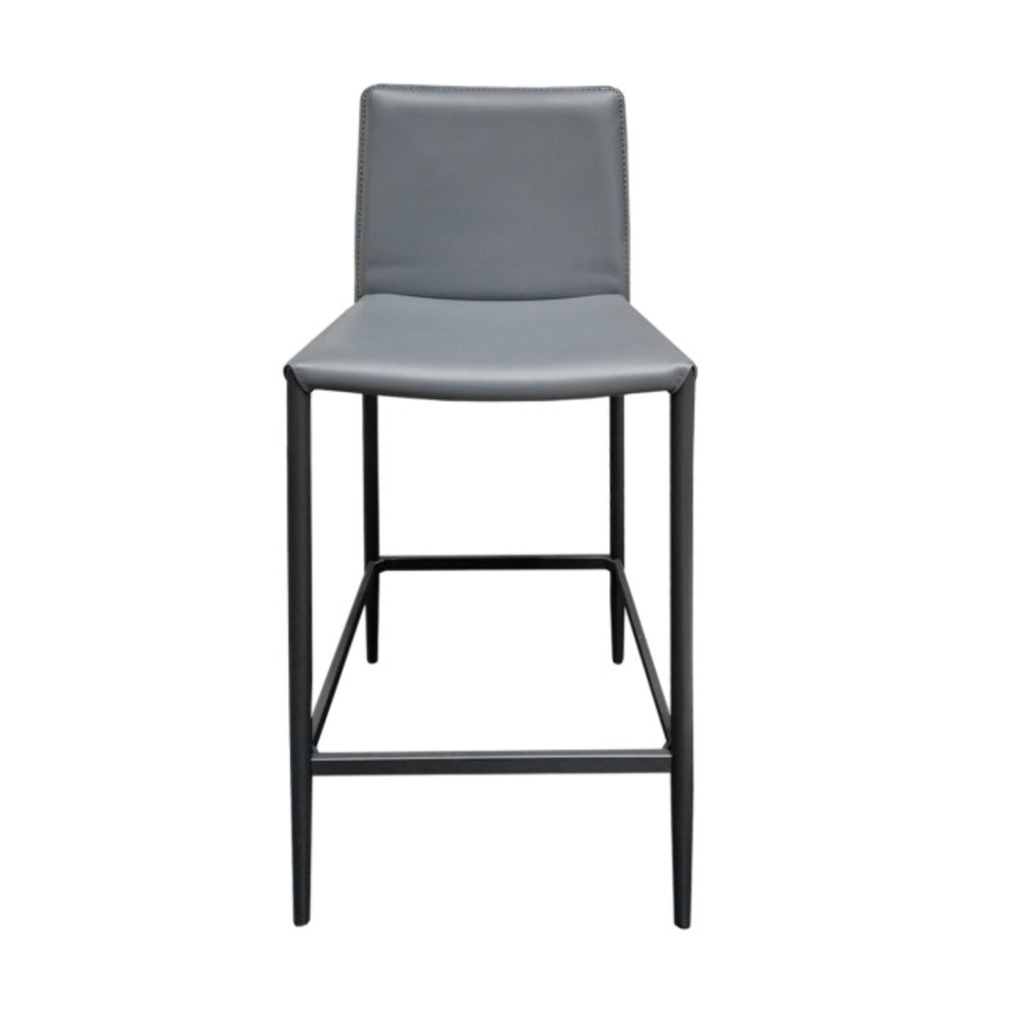 Chaise de bar avec dossier en simili & piétement en métal - SANDY
