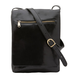 Borsa a tracolla  da uomo In Vera pelle Made in Italy 24x30x4 cm