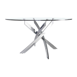 Mesa de Angel Cerda de cristal y acero