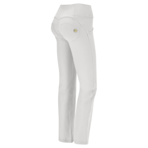 Pantaloni push up WR.UP® in cotone vita media fondo cropped