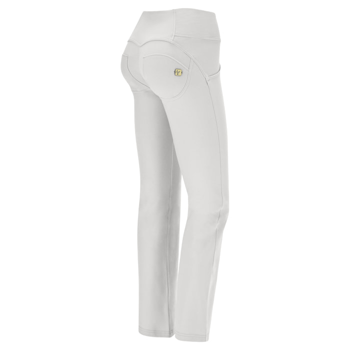 Pantaloni push up WR.UP® in cotone vita media fondo cropped