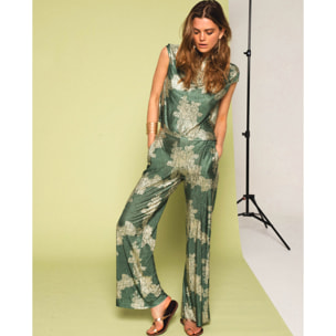 Pantalón jacquard fluido